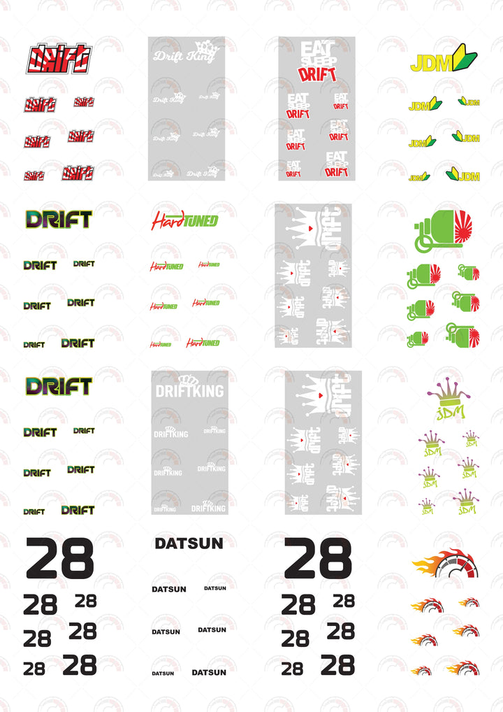 Drift King Toy Car Sticker