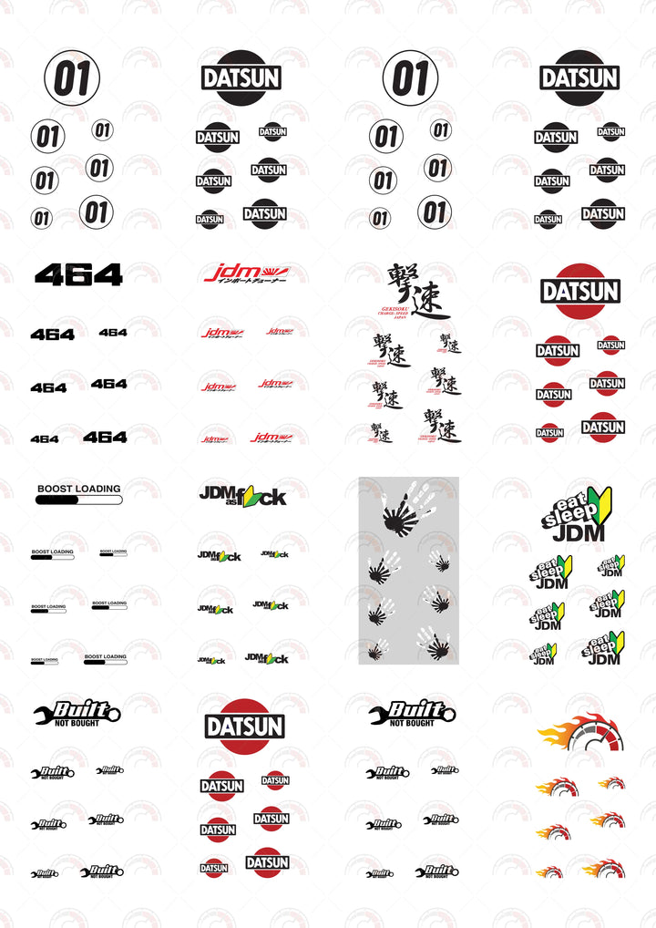 Datsun Toy Car Sticker Design