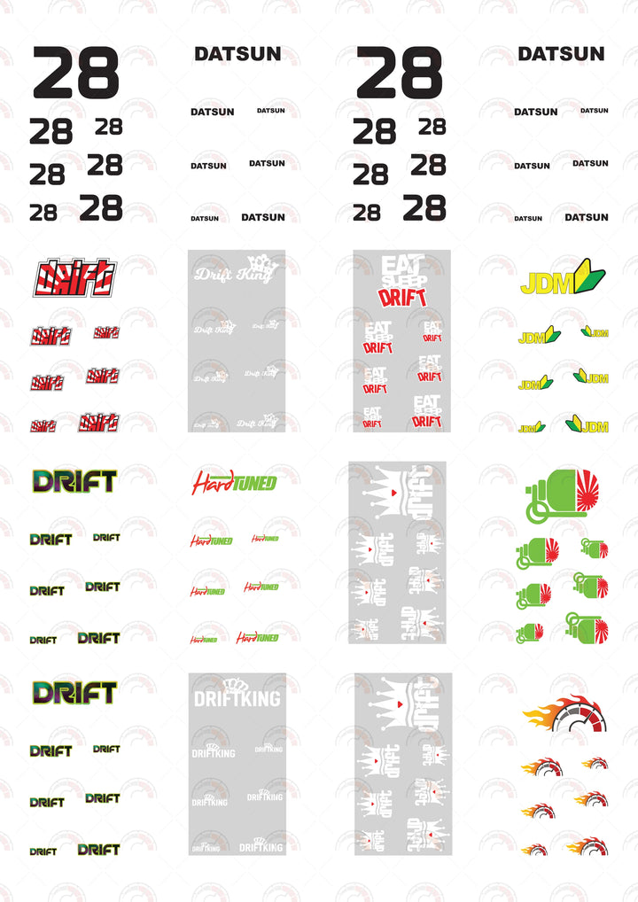 Datsun 28 Custom Car Decals