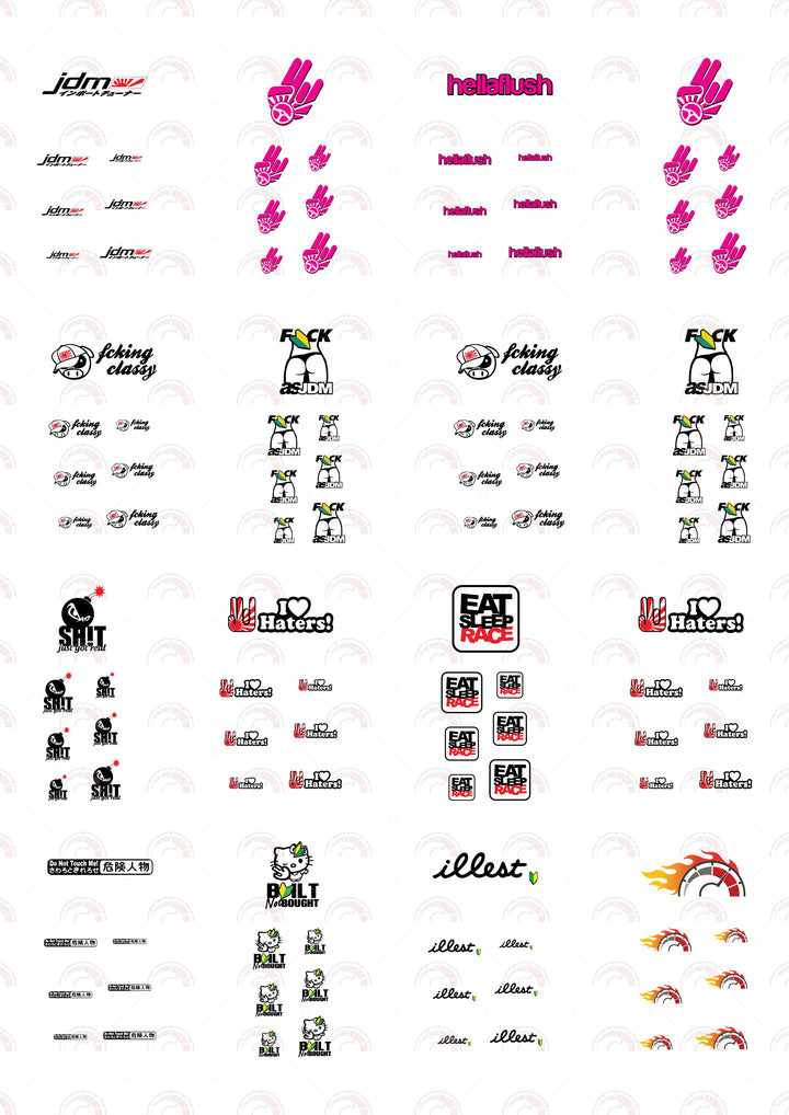 Hella Flush Custom Car Decals