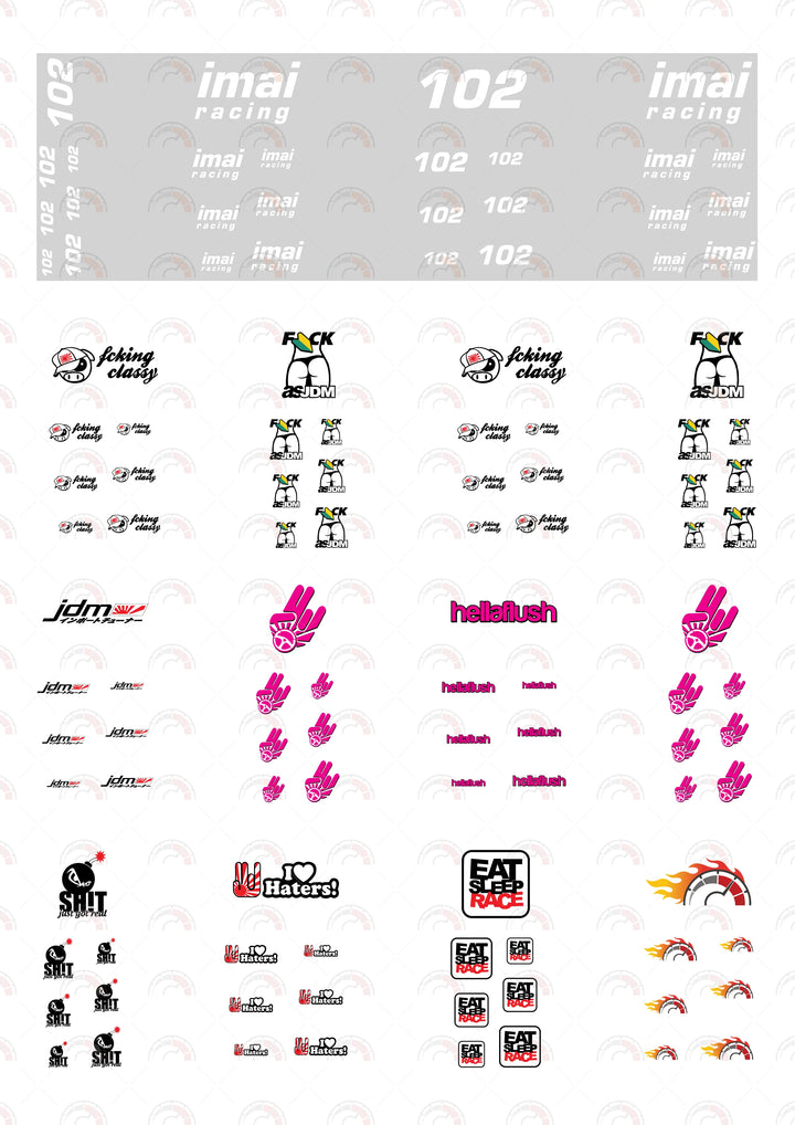 Imai Racing Scale Model decals