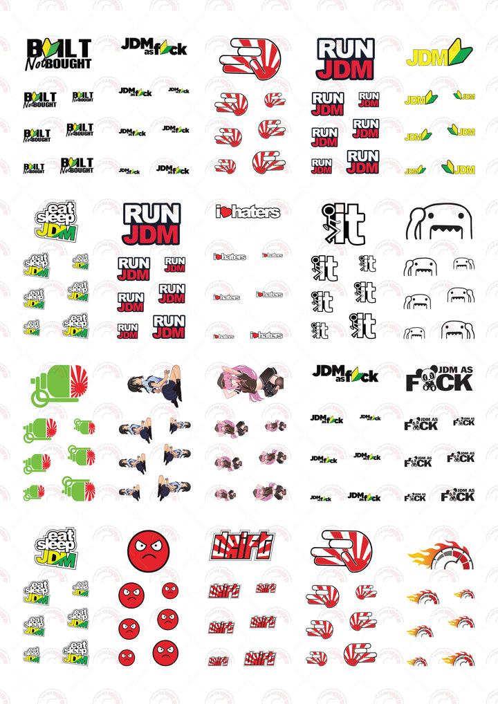 JDM Classic 01 C Toy Car Sticker