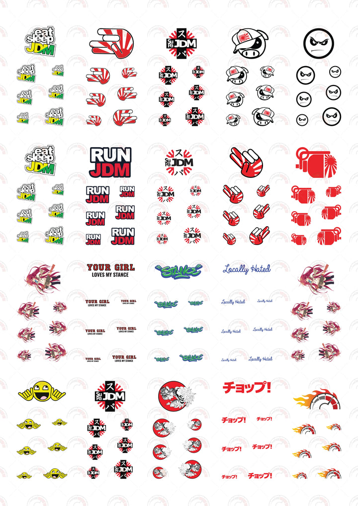 JDM Classic 02 A Toy Car Sticker