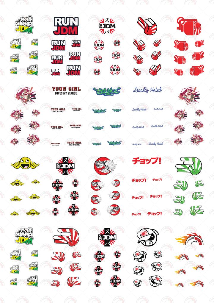 JDM Classic 02 B Custom Car Decals