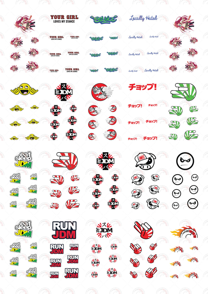 JDM Classic 02 C Custom Car Decals