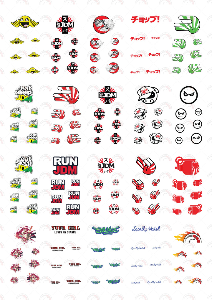 JDM Classic 02 D Custom Car Decals