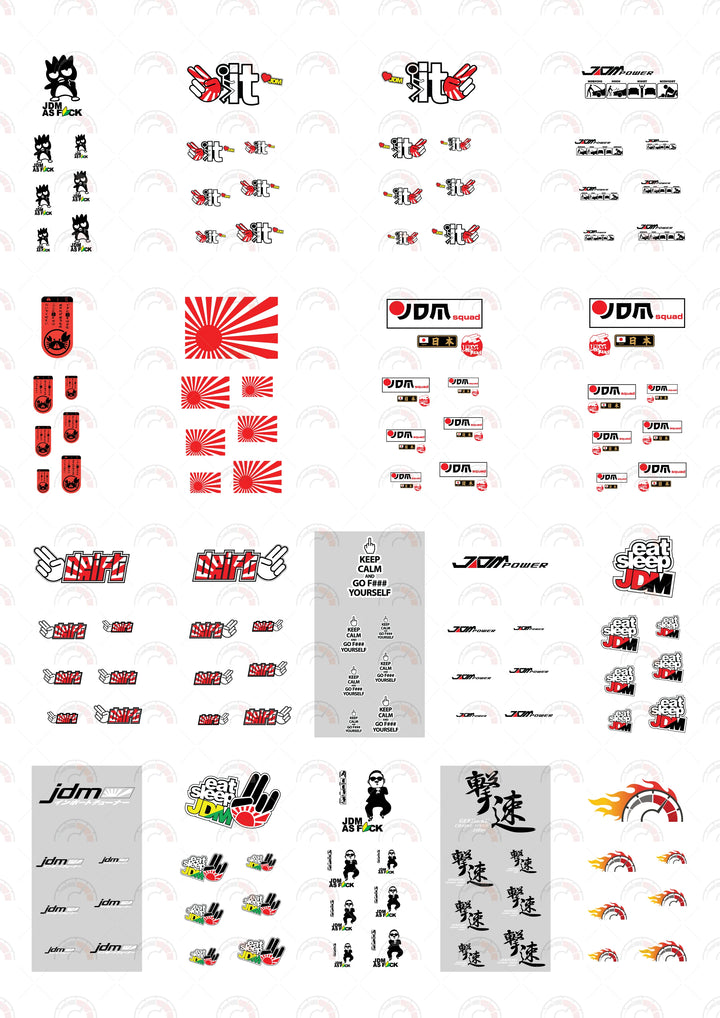 JDM Design Toy Car Sticker