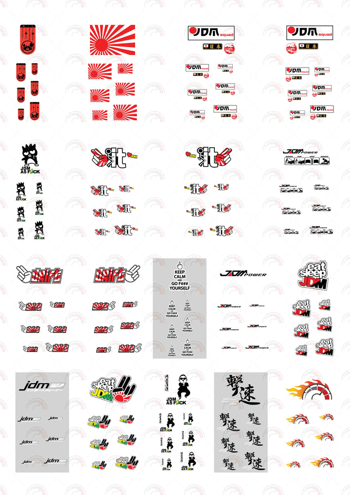 JDM Toy Car Sticker Design