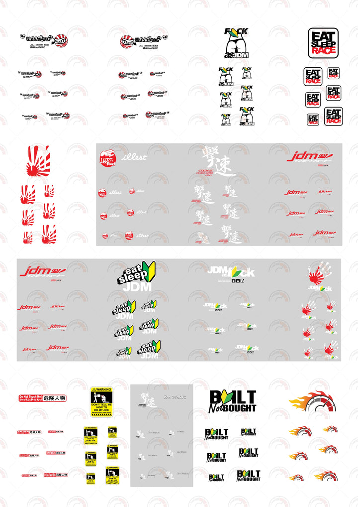 JDM Custom Car Decals