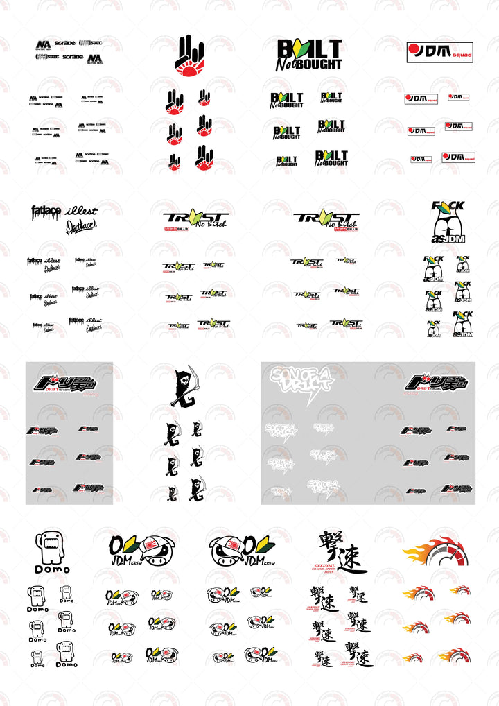 JDM model Vehicle Decals