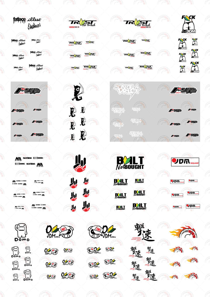 JDM design Vehicle Decals