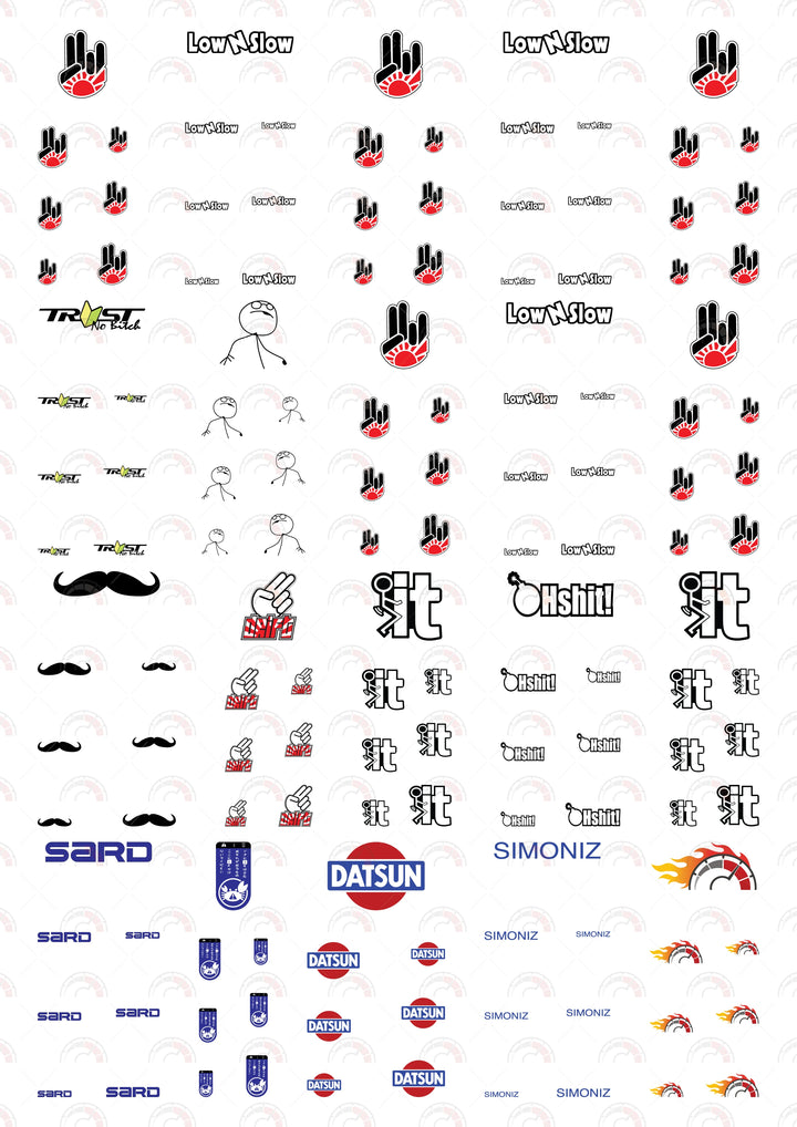 Low'n Slow Play Car Decals