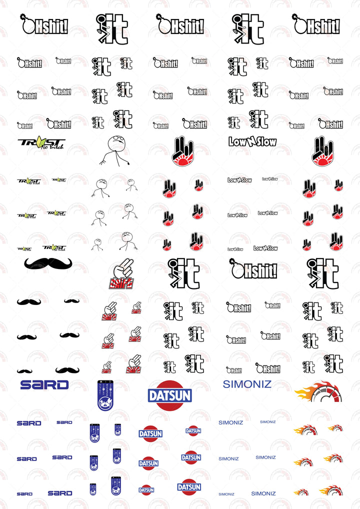 Oh Shit! Play Car Decals