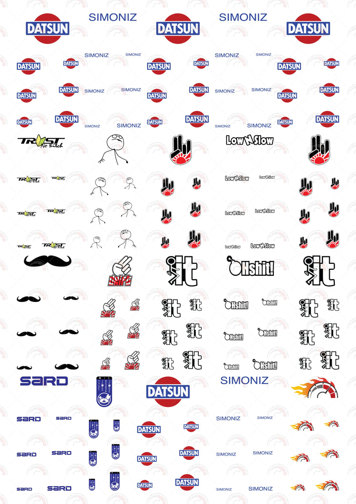 Simoniz (Blue) Car Decals