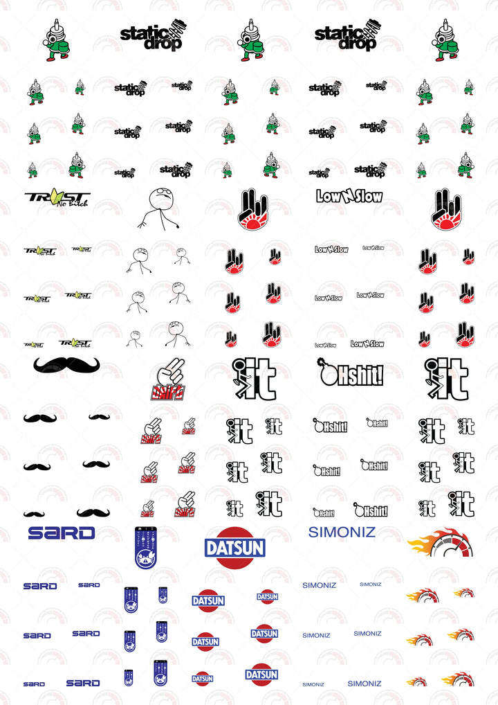 Static Drop Play Vehicle Decals