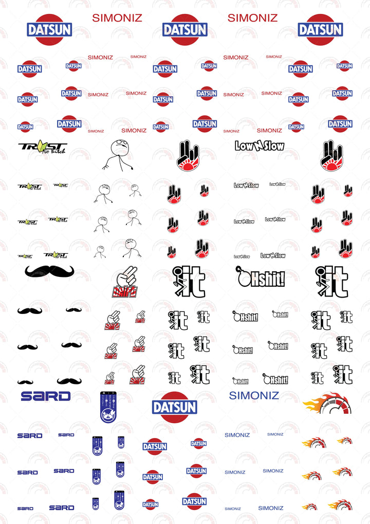 Simoniz (Red) Play Car Decals