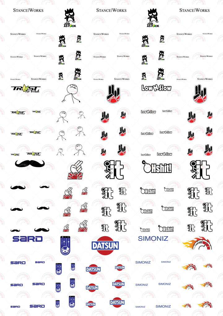 Stance Works Car Decals