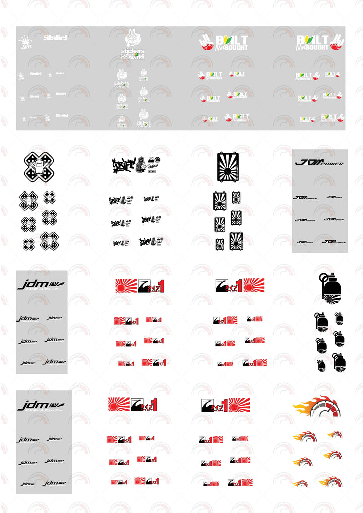 JDM model Car Decals