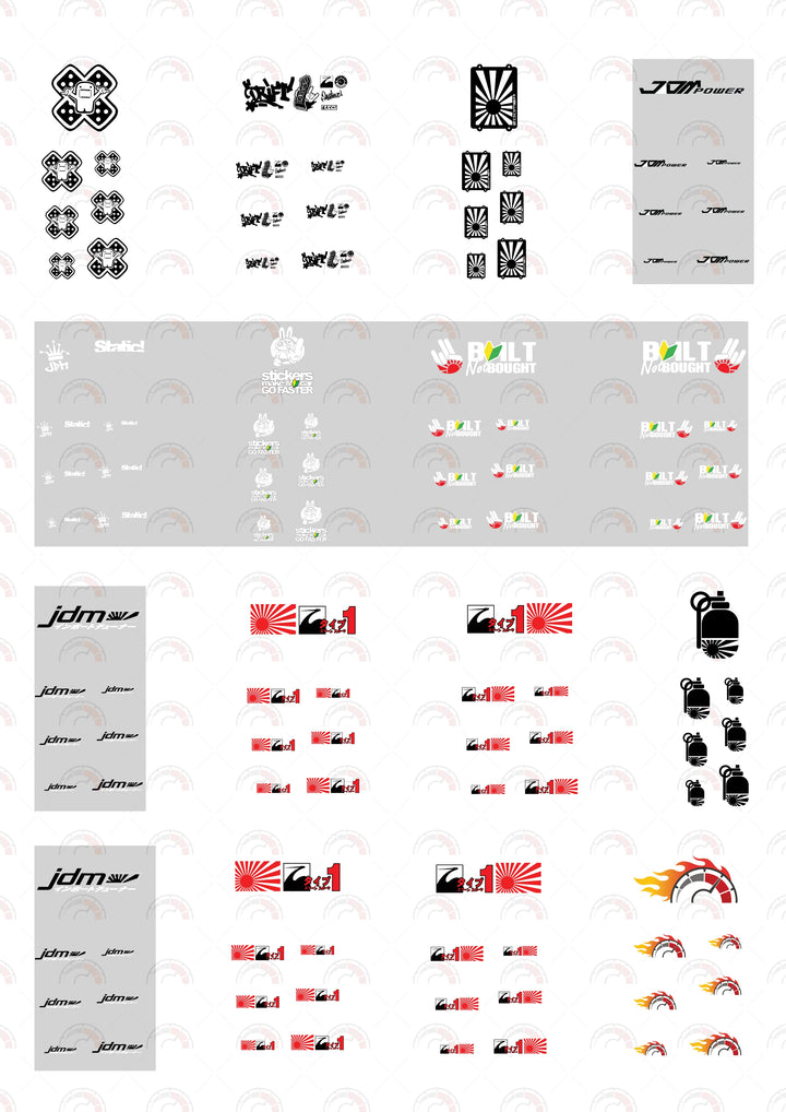 JDM Toy Car Sticker Design