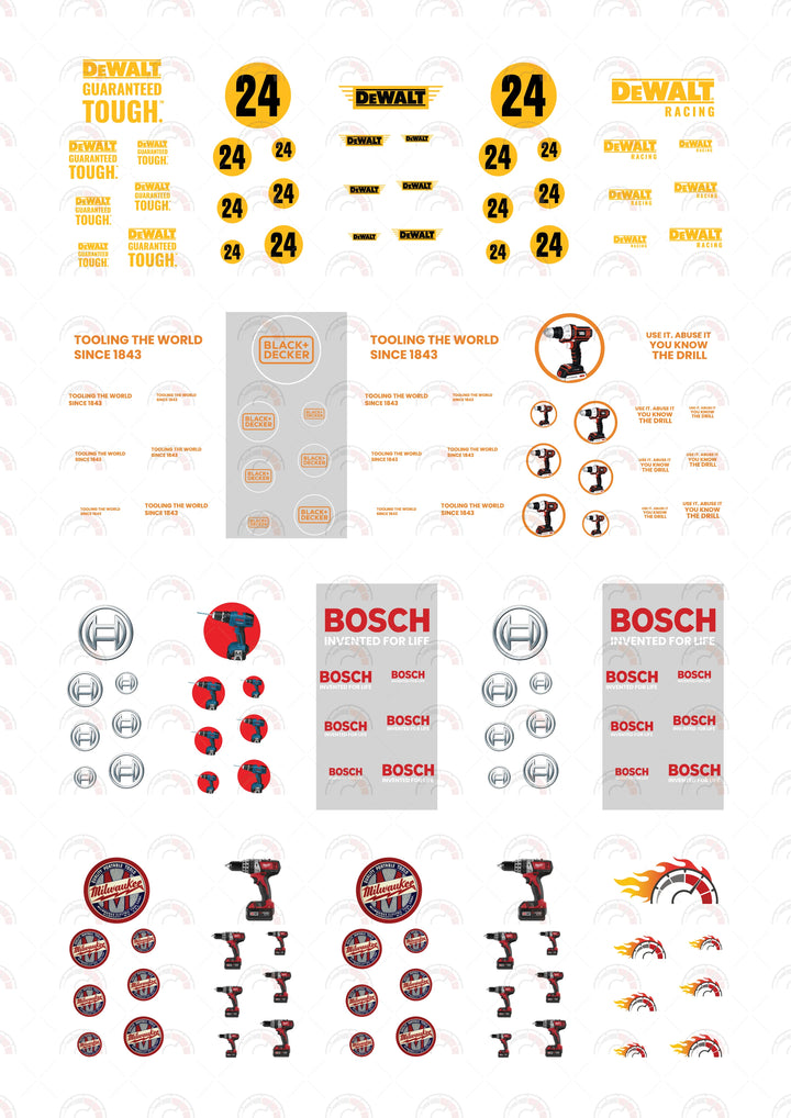 DeWalt Toy Car Sticker Design