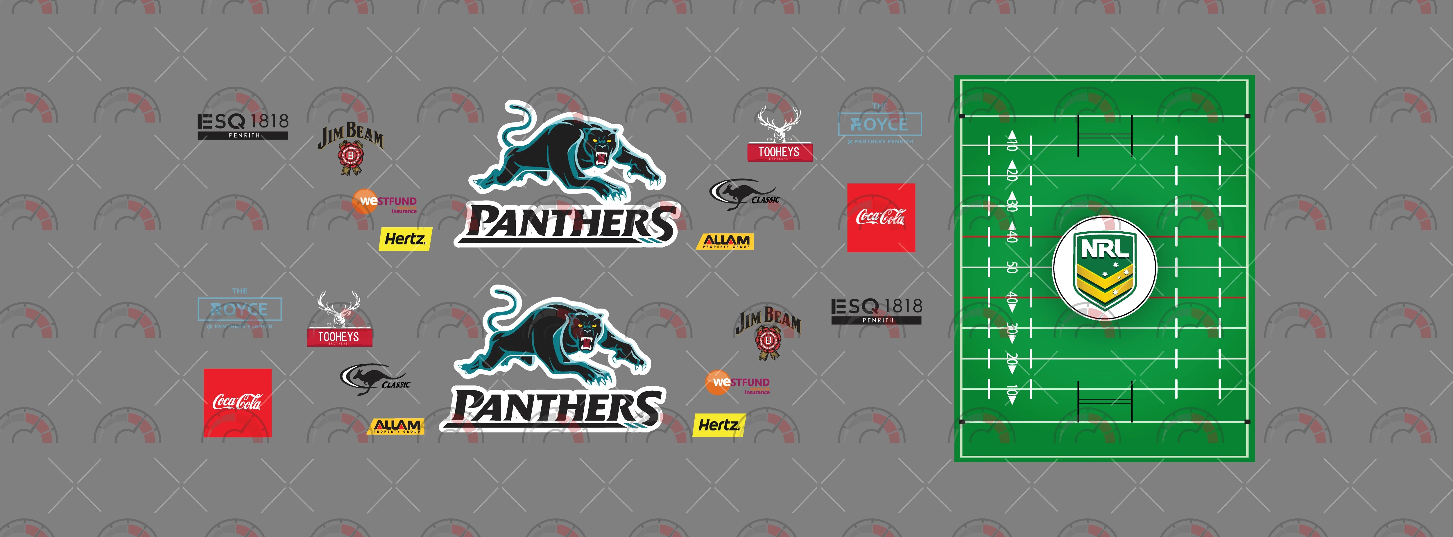 Panthers Design Toy Car Sticker