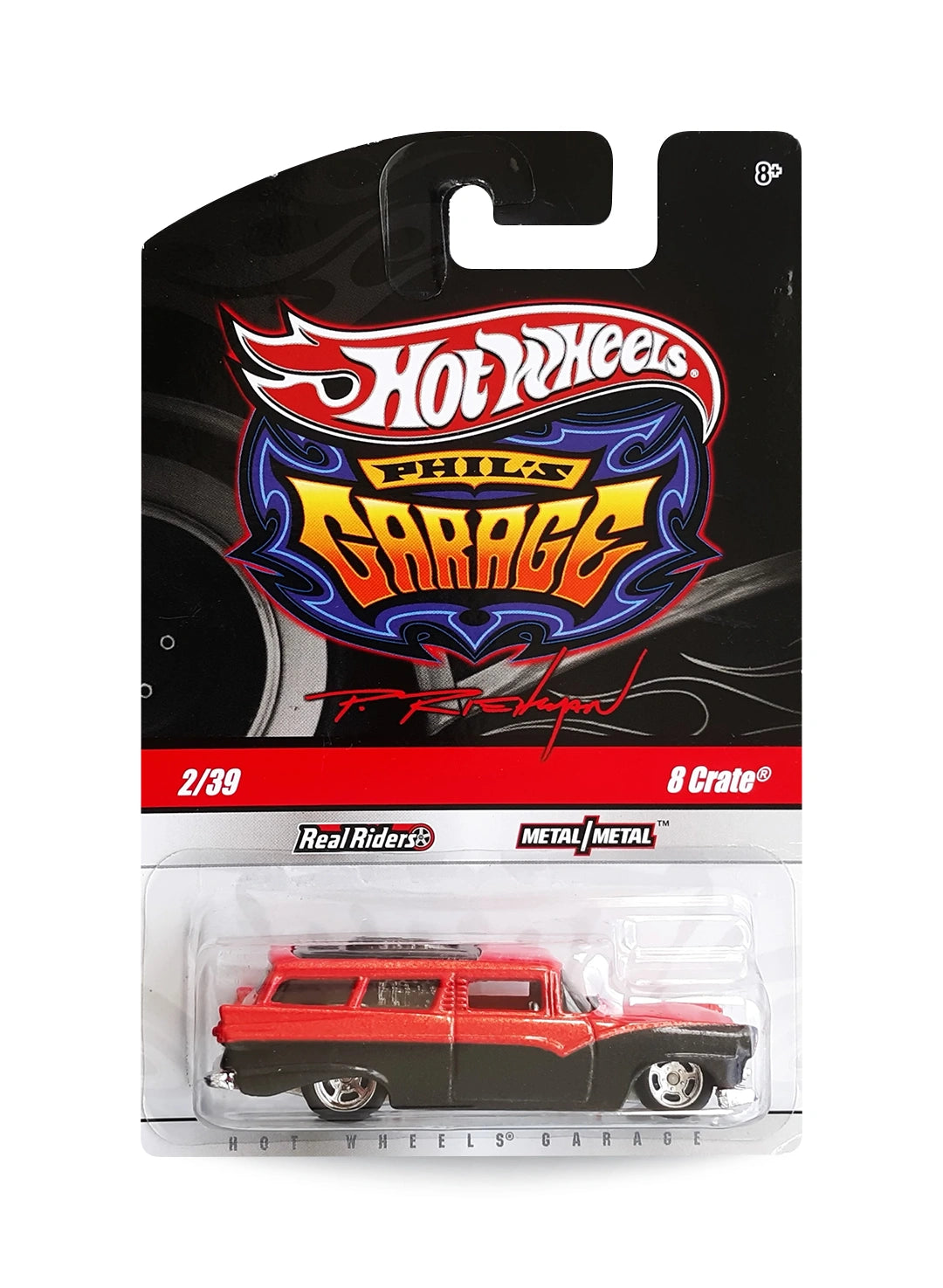 Hot Wheels Garage 2010 8 Crate 1:64 – Pearl Dark Orange & Metalflake Black