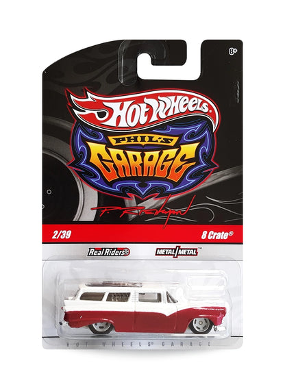 Hot Wheels Garage 2010 8 Crate 1:64 – Metallic White & Metalflake Black
