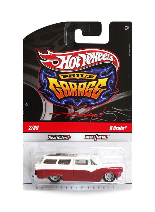 Hot Wheels Garage 2010 8 Crate 1:64 – Metallic White & Metalflake Black