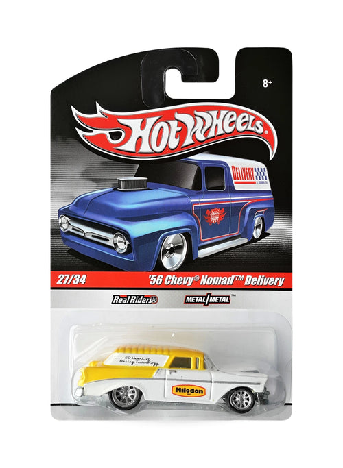 Hot Wheels Delivery Slick Rides 2010 '56 Chevy Nomad Delivery 1:64 – Pearl White & Yellow