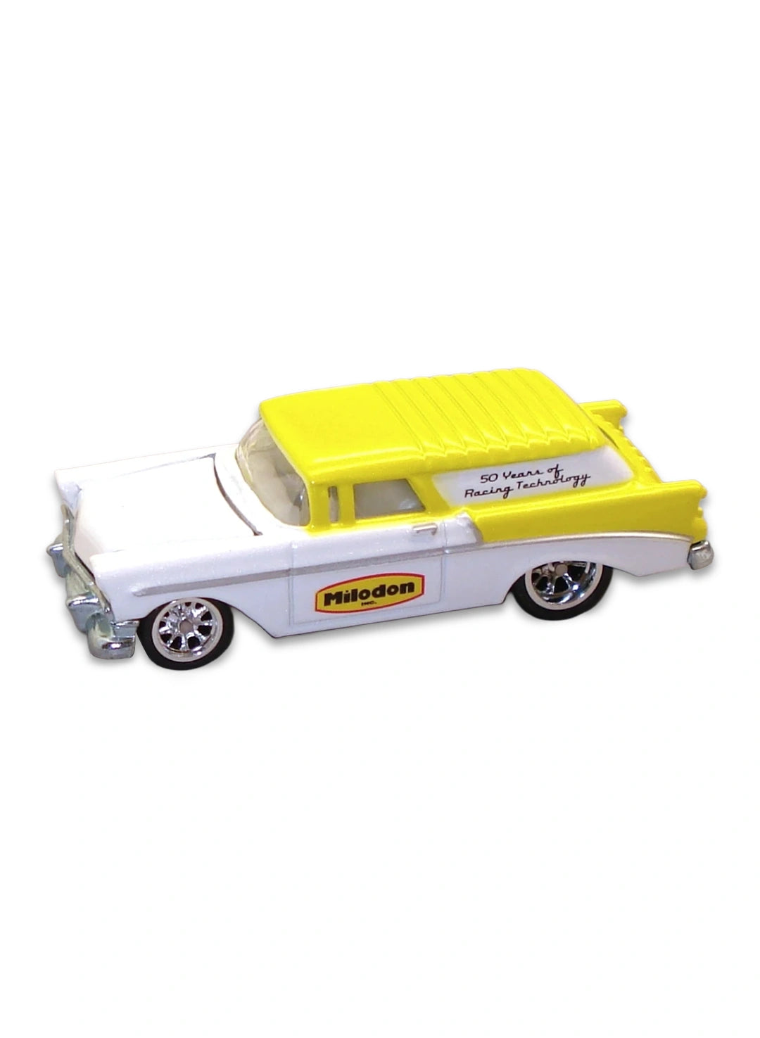 Hot Wheels Delivery Slick Rides 2010 '56 Chevy Nomad Delivery 1:64 – Pearl White & Yellow