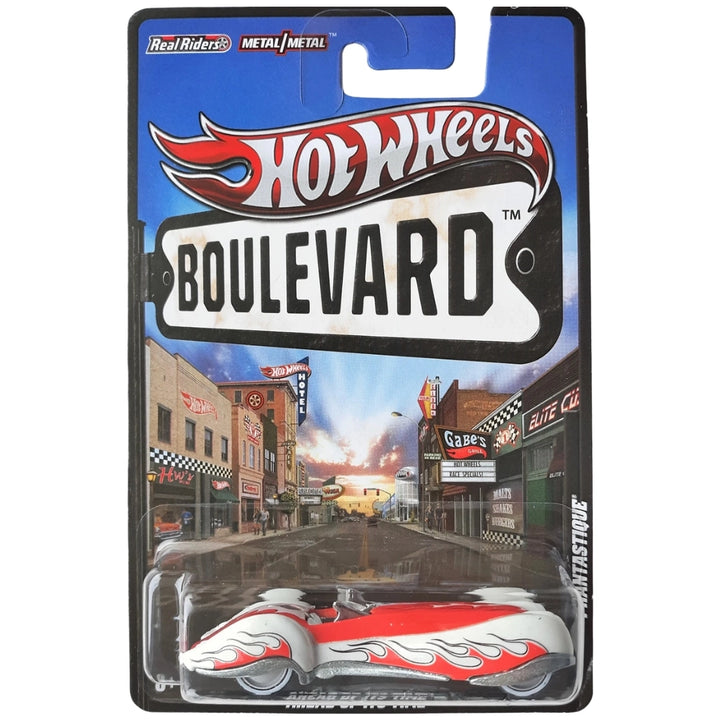 Hot Wheels 1:64 Phantastique Pearl White with Orange Flames