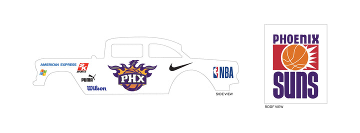 Phoenix Suns Design Toy Car Sticker 