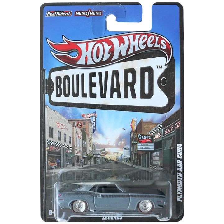 Hot Wheels 1:64 Plymouth AAR Cuda Metalflake Dark Gray