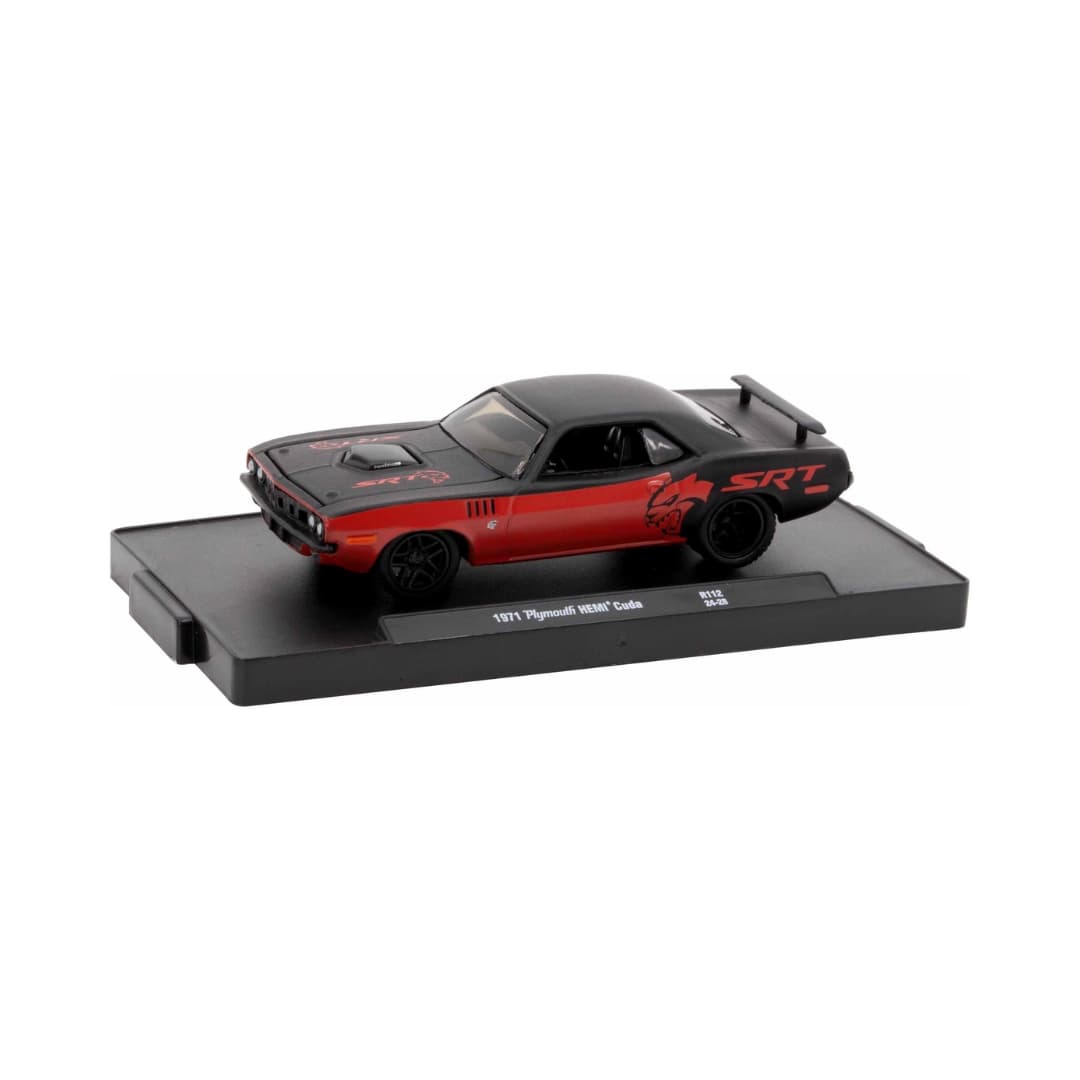 1971 Plymouth HEMI Cuda - Black & Red (SRT Graphics, Black Rims)