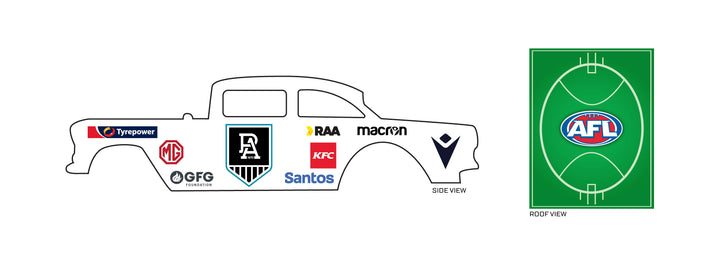 Port Adelaide Football Club model Car Decals