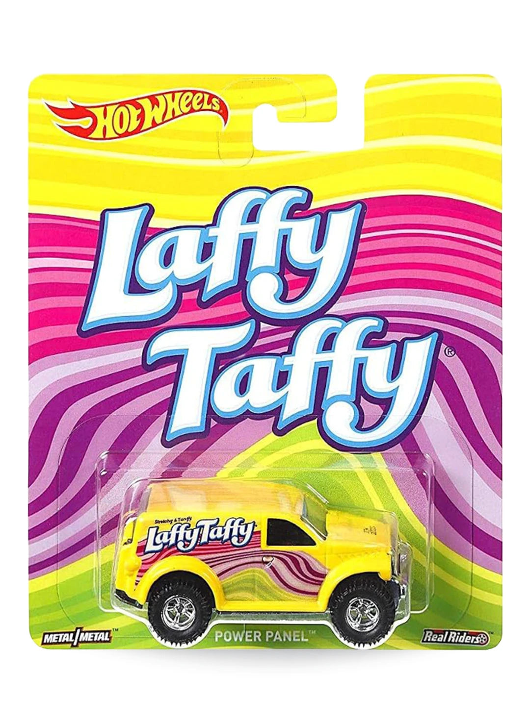 Hot Wheels Pop Culture Nestlé Laffy Taffy Power Panel 1:64 scale premium diecast van mint on its original candy branded blister card.