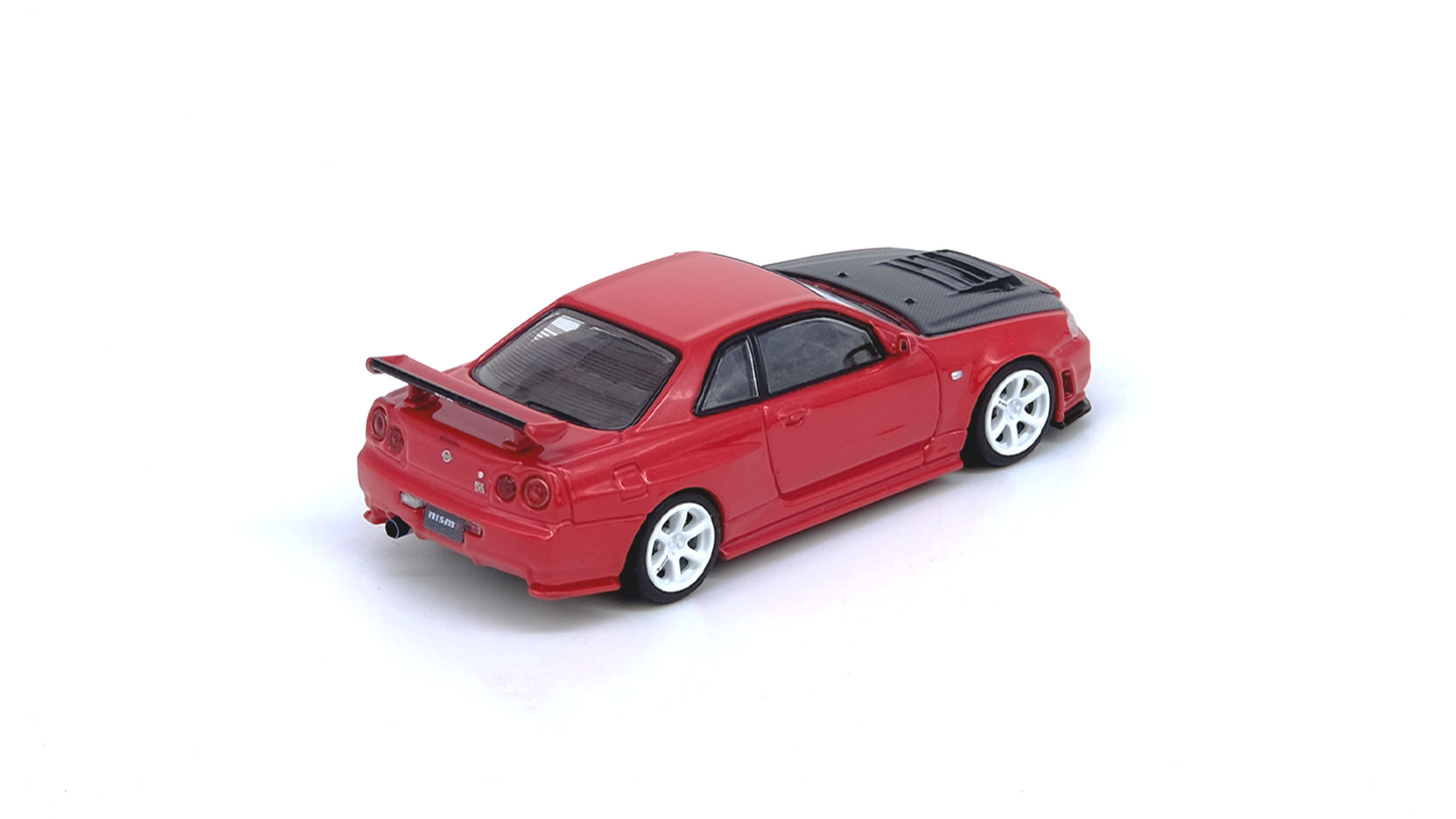 NISSAN SKYLINE GT-R (R34) R-Tune Active Red With Carbon Bonnet