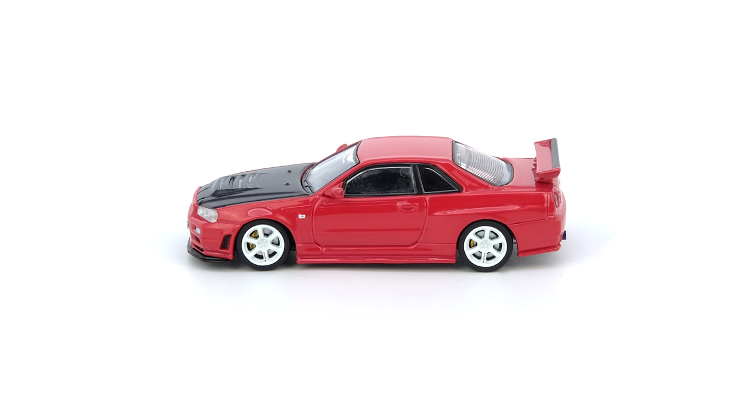 NISSAN SKYLINE GT-R (R34) R-Tune Active Red With Carbon Bonnet
