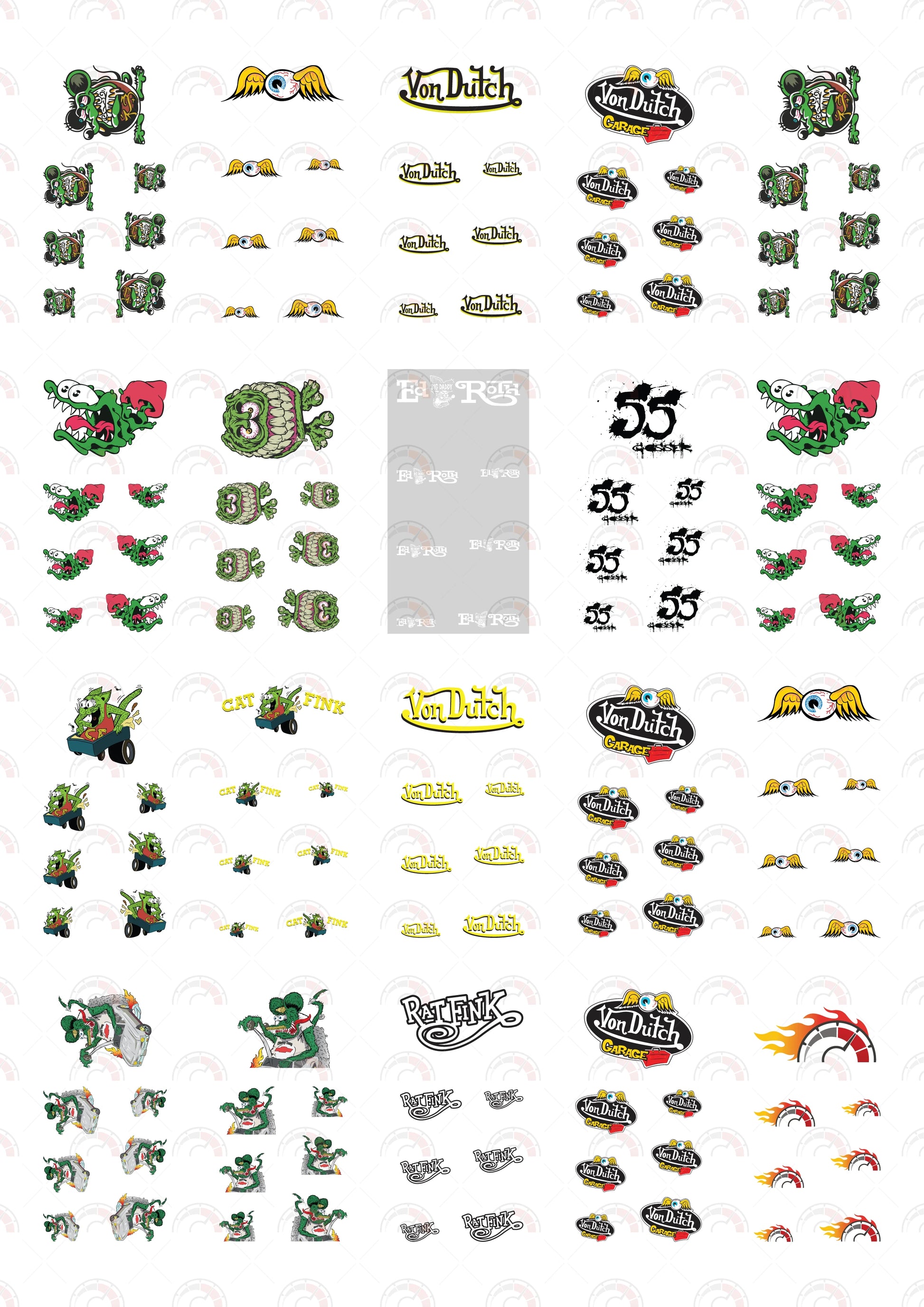 Chinese Fink model car decals