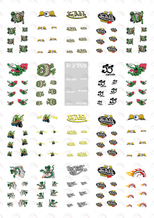Chinese Fink model car decals