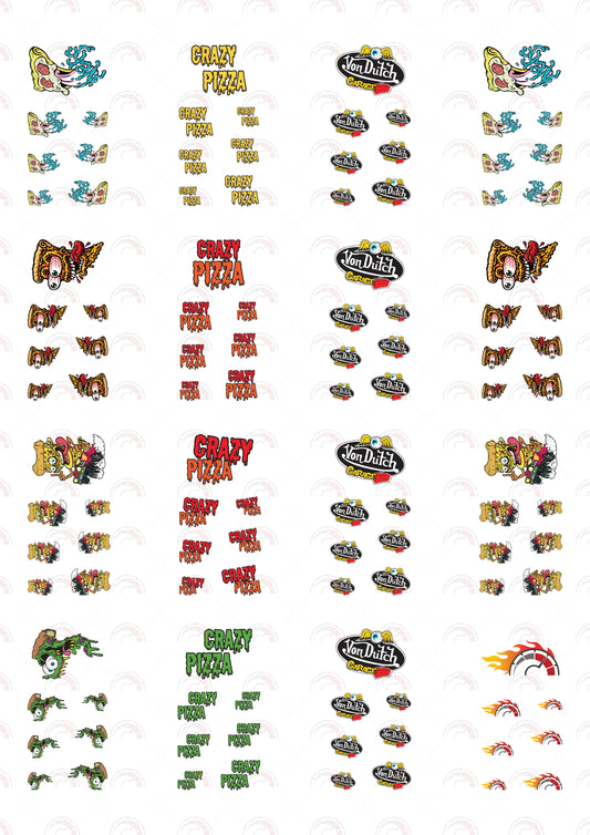 Crazy Pizza 02 Custom decals for model cars