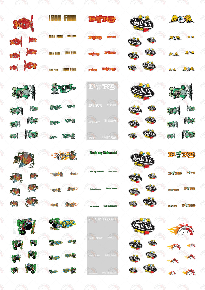 Iron Fink Toy car Decals