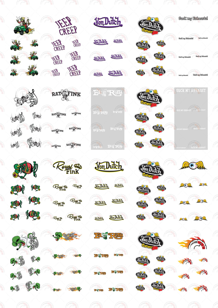 Jeep Creep Toy Vehicle Decals