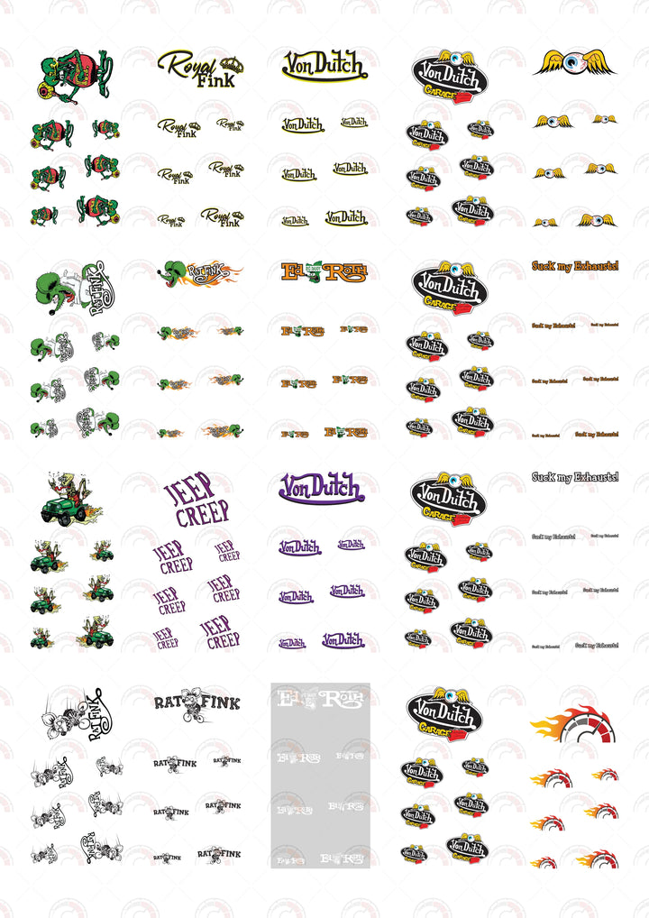 King Rat Fink Toy Vehicle Decals