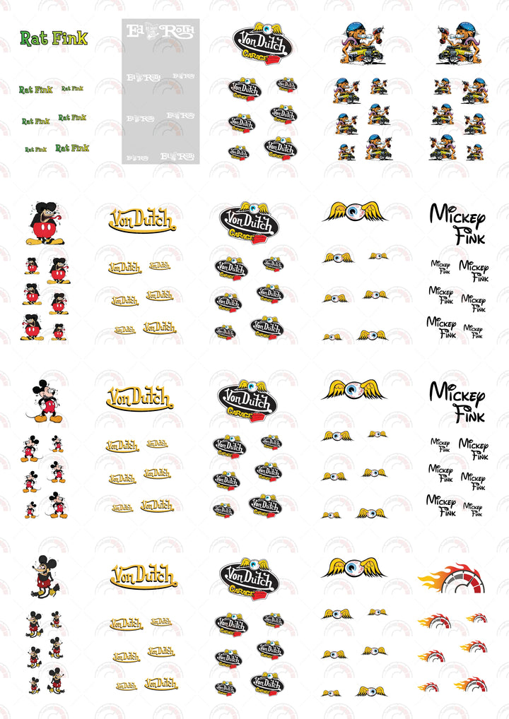Mechanic Fink Toy car Decals