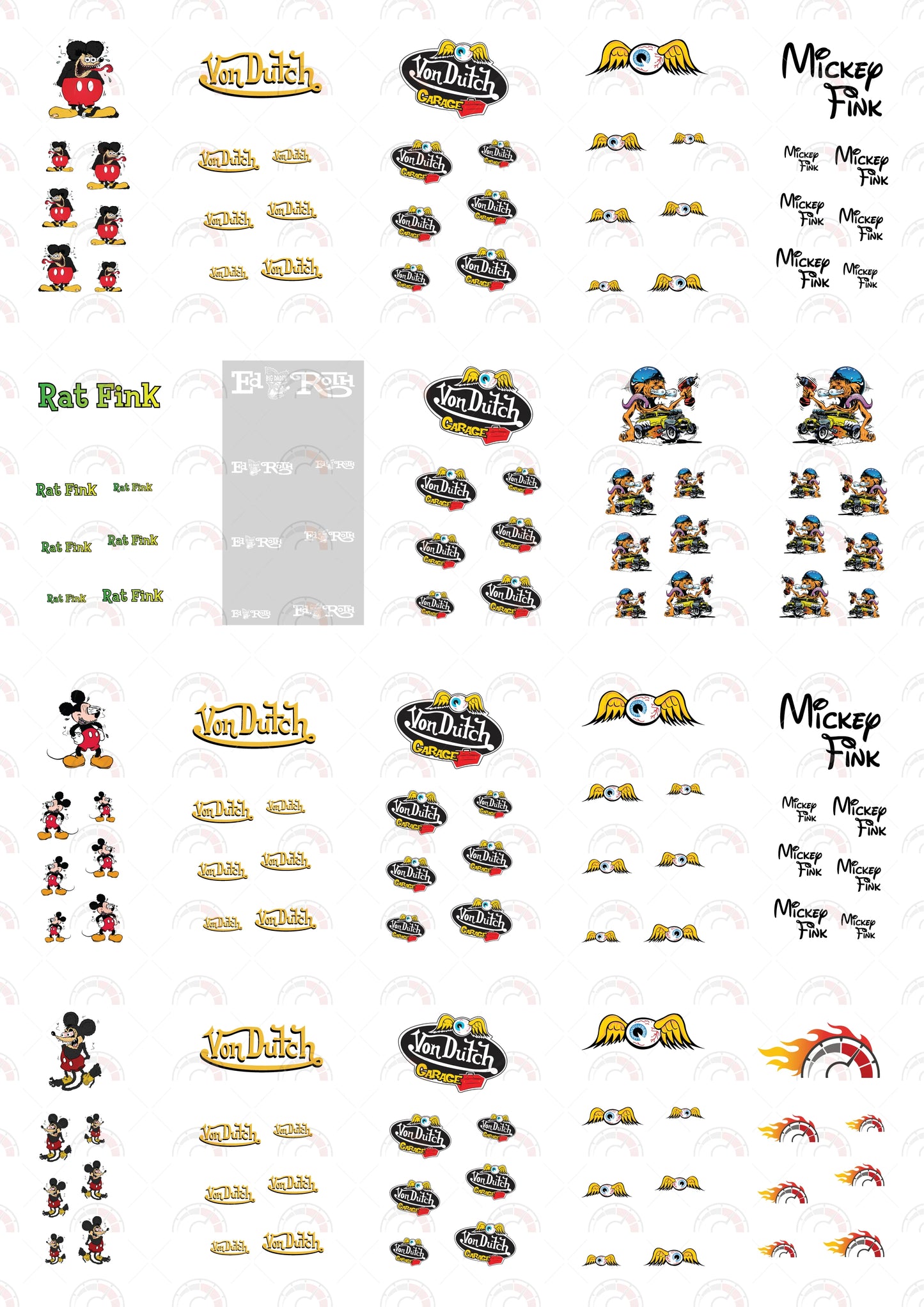 Mickey Fink 01 Toy car Decals