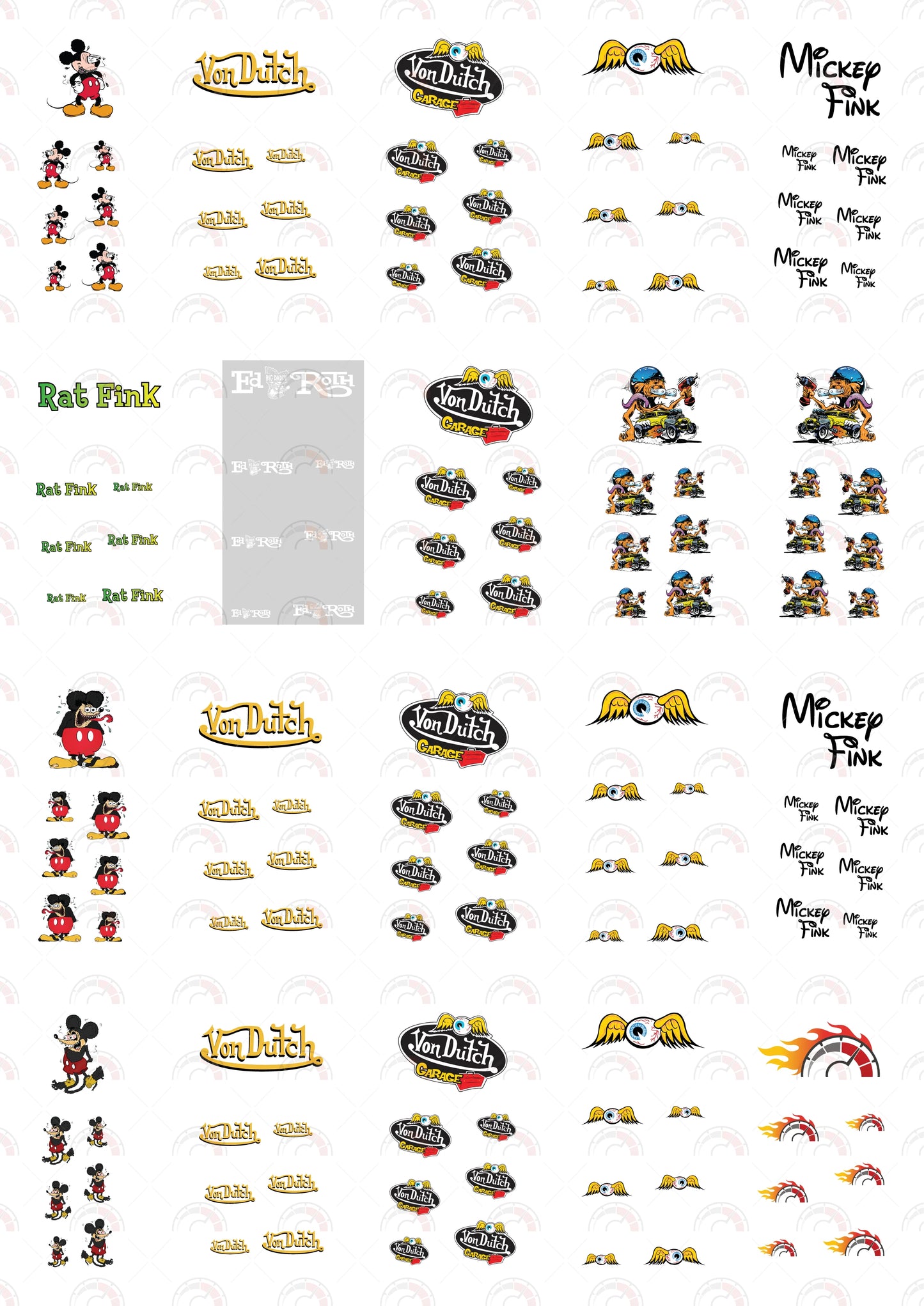 Mickey Fink 02 Toy car Decals