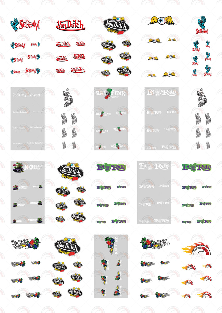 Mouth palm Toy car Decals
