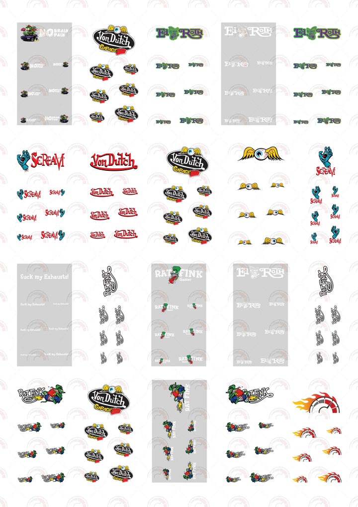 No Brain No Pain  model Car Decals