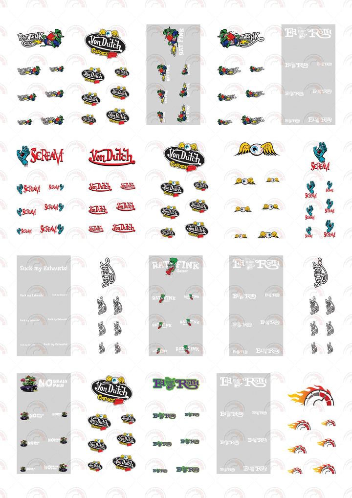 Nos Fink model Car Decals